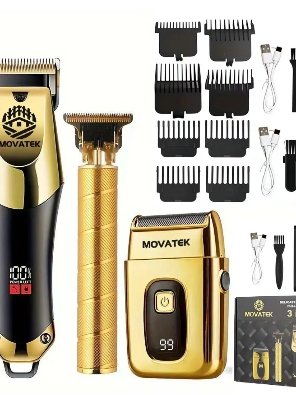 Gold Men's Rechargeable Trimmer Kit -